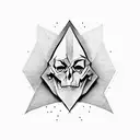 Guillotine front view  tattoo design idea