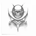 Guillotine front view  tattoo design idea