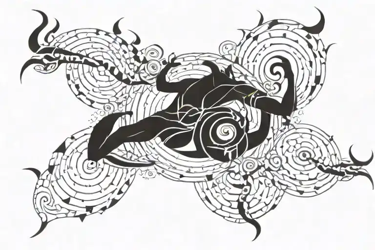 shiva natraj avatar performing tattoo design idea