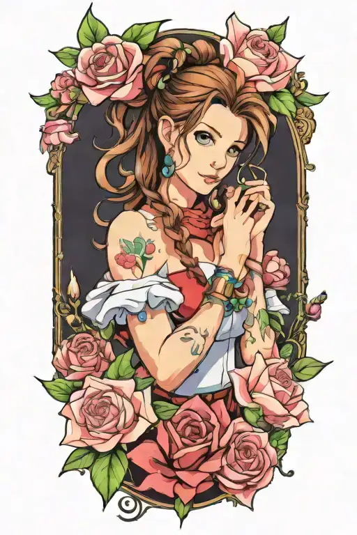 aerith Gainsborough  tattoo design idea