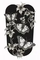 the last of us single  moth  tattoo design idea
