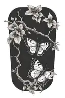 the last of us single  moth  tattoo design idea