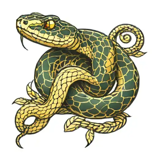 Snake that starts at the wrist and wraps around so the snake bites your collar bone tattoo design idea