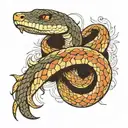 Snake that starts at the wrist and wraps around so the snake bites your collar bone tattoo design idea