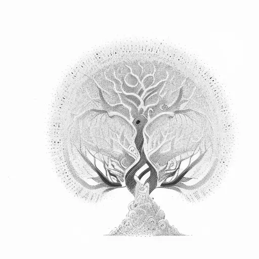 Drahon Tree Dna tattoo design idea