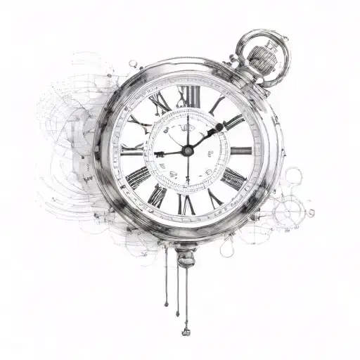 time running tattoo design idea