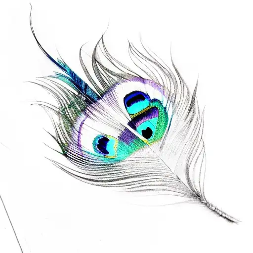 peacock feather tattoo design idea
