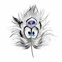 peacock feather tattoo design idea