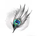peacock feather tattoo design idea