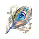 peacock feather tattoo design idea