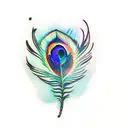 peacock feather tattoo design idea