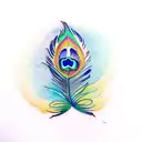 peacock feather tattoo design idea