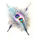 peacock feather tattoo design idea