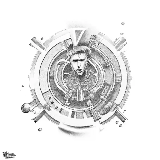 machine gun Kelly  tattoo design idea