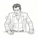 racoon pulp fiction scene inspired john travolta   tattoo design idea