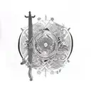 Sword tattoo design idea