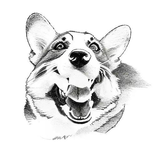 corgi tattoo design idea
