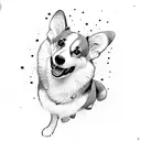 corgi tattoo design idea