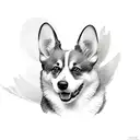 corgi tattoo design idea