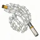 Skeleton hand with cigarette tattoo design idea