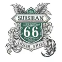 Create a suburban street crossroad sign that reads N.66th street and East Osborn Street design with the Phoenix Arizona  tattoo design idea