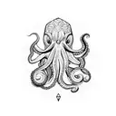 octopus in octagon tattoo design idea