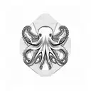 octopus in octagon tattoo design idea