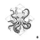 octopus in octagon tattoo design idea