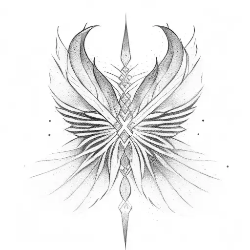 fairy wings tattoo design idea