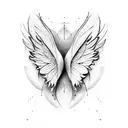 fairy wings tattoo design idea