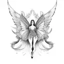 fairy wings tattoo design idea