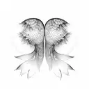 fairy wings tattoo design idea