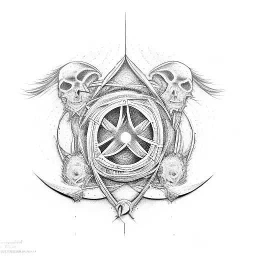 Mother, maid, crone symbol tattoo design idea