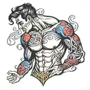 muscular torso tattoo design idea