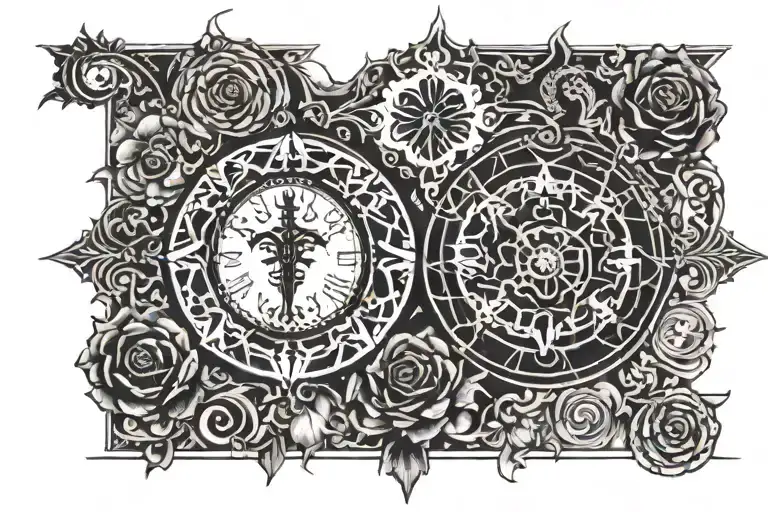 gothic date tattoo tattoo design idea