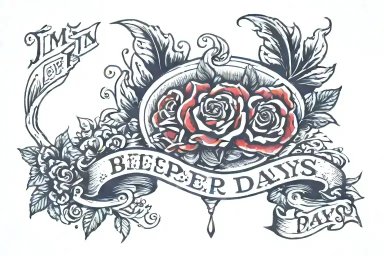 Text: I'm in deep on better days. tattoo design idea
