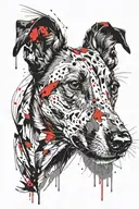 Greyhound dog tattoo design idea