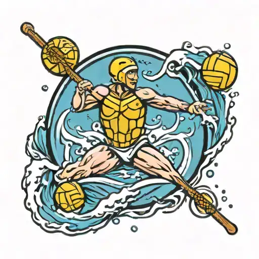 Water polo San Diego tattoo design idea