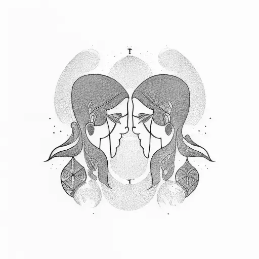Matching tattoos depicting the harmony and balance in a husband and wife relationship tattoo design idea