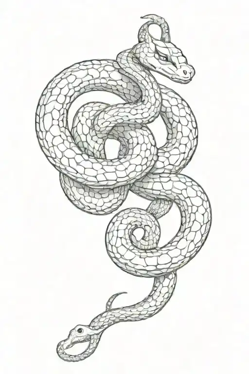 snake with libra zodiac sign tattoo design idea
