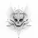 edgy surreal tattoo design idea