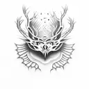 edgy surreal tattoo design idea