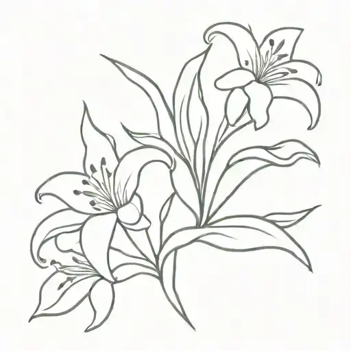 Lilly of the valleys   tattoo design idea
