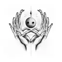 creation of Adam hands tattoo design idea