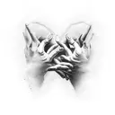 creation of Adam hands tattoo design idea