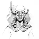 Thor and Loki and Odin and Raven and Runes tattoo design idea