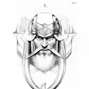 Thor and Loki and Odin and Raven and Runes tattoo design idea