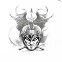 Thor Loki Odin Raven Runes tattoo design idea