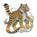 Tiger full body tattoo design idea