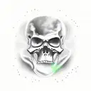 Grim Reaper in between heaven and hell tattoo design idea